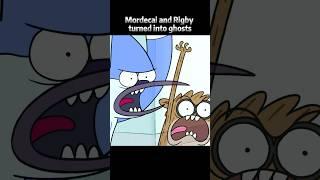 Mordecai and Rigby turned into ghosts  #shorts #regular