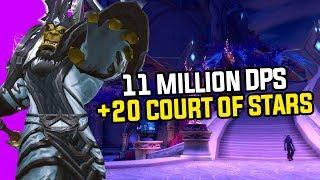 11 MILLION DPS! - Mage Mythic Plus +20 Court of Stars - Patch 7.3 Legion