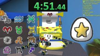 Star Egg DONATED to Sticker Printer in 4:51 world record | bee swarm simulator