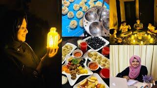 1st day of Ramadan️ | chicken momos recipe | family️