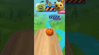 which are do best apple ball Vs cat ball racing competition gameplay #youtubeshorts #goingballs