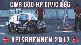 CWR 600 HP TURBO CIVIC DRAGRACE @ REISBRENNEN 2017 | NOS! FASTEST CIVIC IN GERMANY