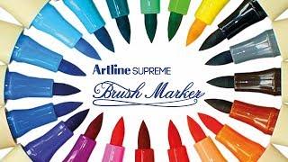 Artline Supreme Brush Marker | Creative Lettering - Alphabet Tutorial