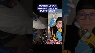 Burning Man dust storms - what we use to secure to the playa