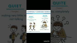 Quiet vs quite #английский #shorts