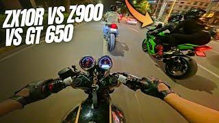 WILD GT 650  ZX10R & Z900 Night Ride Turns DISASTROUS!