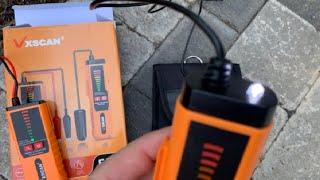 Underground Wire Tracer, VXSCAN F04 Wire Locator Tone Generator Kit and Probe Review, Worked, batter