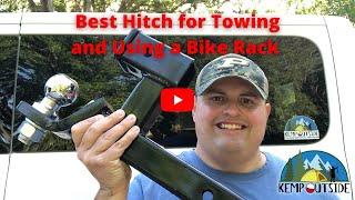 Best Hitch for Towing and Using a Cargo Basket or Bike Rack | Curt 2" Ball Mount with Extra Receiver