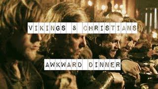 Vikings & Christians awkward dinner - funny moment  (Ragnar Lothbrok Travis Fimmel )