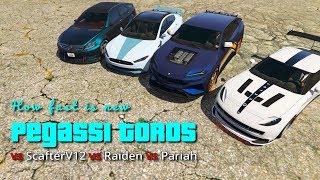 GTA V Online How fast is Toros vs ScafterV12 vs Raiden vs Pariah