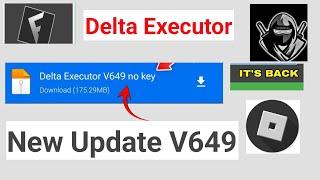 Delta Executor Mobile New Update V649 | No Lag | Fluxus Executor Mobile/Pc Roblox