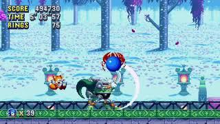 Heavy Shinobi [Green Hard Boiled Heavy] Boss Fight with Fire Shield. (Sonic Mania)