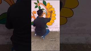 Wall Painting Under Government Project #shorts #ytshorts