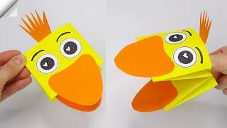 Moving paper toys | How to make a paper duck | Paper puppet