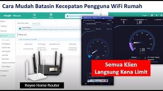 Membatasi Kecepatan Bandwidth Pengguna pada Reyee Home Mesh Router EW1200