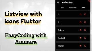 9 listview in flutter with card | How to create list with icons in flutter | listview with navigator