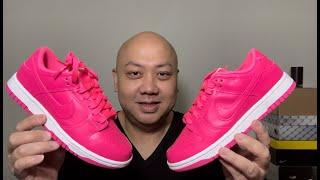 Unboxing Women's Nike Dunk Low HyperPink Plus Full Detail Review