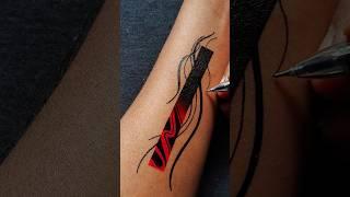 "Geometrical Tattoo Design for Boys Gel Pen Tutorial"......#tattoo #art #bodyarts #drawing