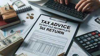 Tax Advice for 2024: Don’t File Incomplete Income Tax Returns ​www.tax.net.pk #tax