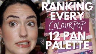 Ranking ALL of the ColourPop 12 Pan Palettes | BEST & WORST ColourPop Palettes Part 3