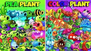 All PEA Plants Vs COLOR Plants - Who Will WIn? - PVz 2 Team Plant vs Team Plant