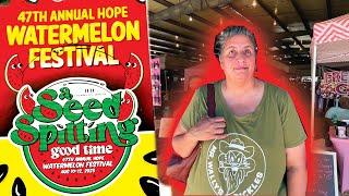 VENDOR LIFE:  Watermelon Festival in Hope Arkansas 2023.  Seed spit’n good time!  3 days in Hope AR