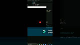 Moving red ball using Python programming | Python #programming #python #fyp #pygame @GhostAyush_141