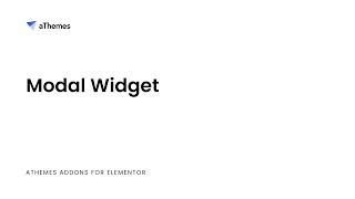Modal Widget for Elementor