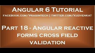 Angular reactive forms cross field validation