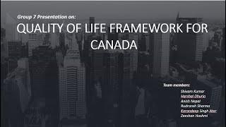 Quality of Life Framework for Canada_Group 7 Presentation