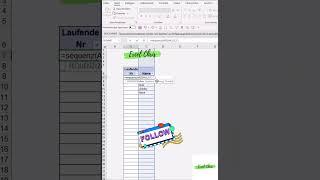 Laufende Nummer  #excel #excelautomationtutorial #excelcharts #excelchartstutorial