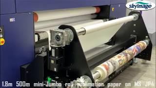 1.8m 500m mini-Jumbo roll sublimation paper on MS JP4