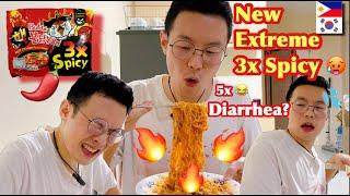 New 3X KOREAN EXTREME SPICY NOODLE CHALLENGE || Korean-Filipina Couple