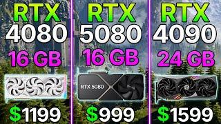 RTX 5080 vs RTX 4090 vs RTX 4080 - Test in 11 Games | 4K