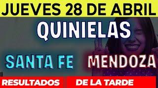 Resultados Quinielas Vespertinas de Santa Fe y Mendoza, Jueves 28 de Abril