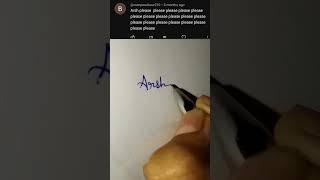 Arsh name write in cursive writing #namewriting#handwriting#cursivewriting#shortsvideo