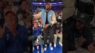 Alumni Patrick Ewing and Carmelo Anthony get a warm welcome in MSG  #knicks #shorts #nbaplayoffs
