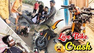 R15 V4 Crash !Bike ख़तम हो गया live accident video || helment ने जान बचाई || #biharisher #accident