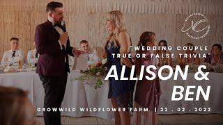 The Ultimate Wedding Game: Wedding Couple True or False Trivia | Nathan Cassar, Master of Ceremonies