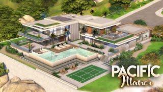 PACIFIC MANOR | 4 Bdr + 6 Bth | The Sims 4: CC Speed Build