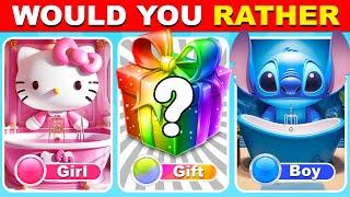 Would You Rather....? Girl or Boy or Mystery Gift Edition ️ QuizZone