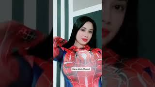 mama muda baju ketat spiderman