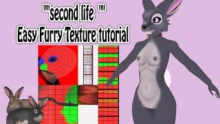 cosmic rabbit -Dark Spot designs second life Furry Texture tutorial { part 1)