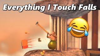 Getting Over It But Everything I Touch Falls!? - MODDED Getting Over It With Bennett Foddy