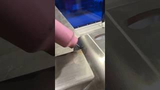 Tig welding arc on stainless steel