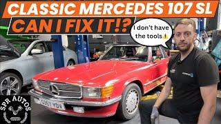 FIXING A CLASSIC MERCEDES 107 SL, GENERAL REPAIRS WITHOUT CORRECT TOOLS️ CAN WE DO IT?