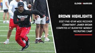 Five-star Ohio State receiver commit Jamier Brown competes at Buckeyes' recruiting camp