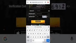 PUBG mobile redeem code 