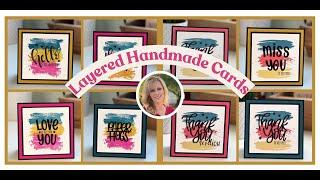 DIY Easy-to-Make Layered Handmade Cards & Free Download!