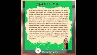 About Me !! founder of Purely You